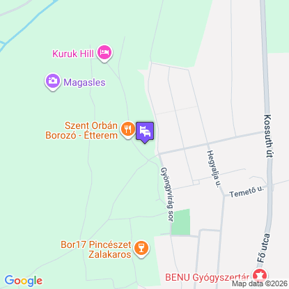 Szent Orb�n Panzi� Zalakaros - Kutyabar�t apartmanok a t�rk�pen