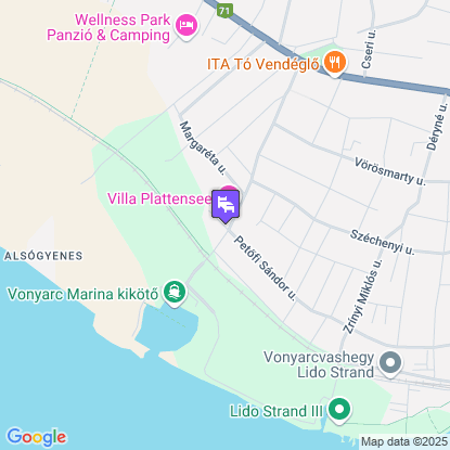 Villa Plattensee a térképen